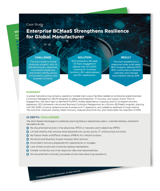 Enterprise BCMaaS Case Study Cover